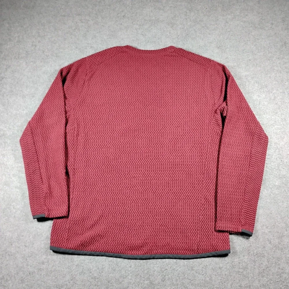 Patagonia Men's R1 Air Crew Neck Fleece Pullover Sweater Size L Burgundy Red
